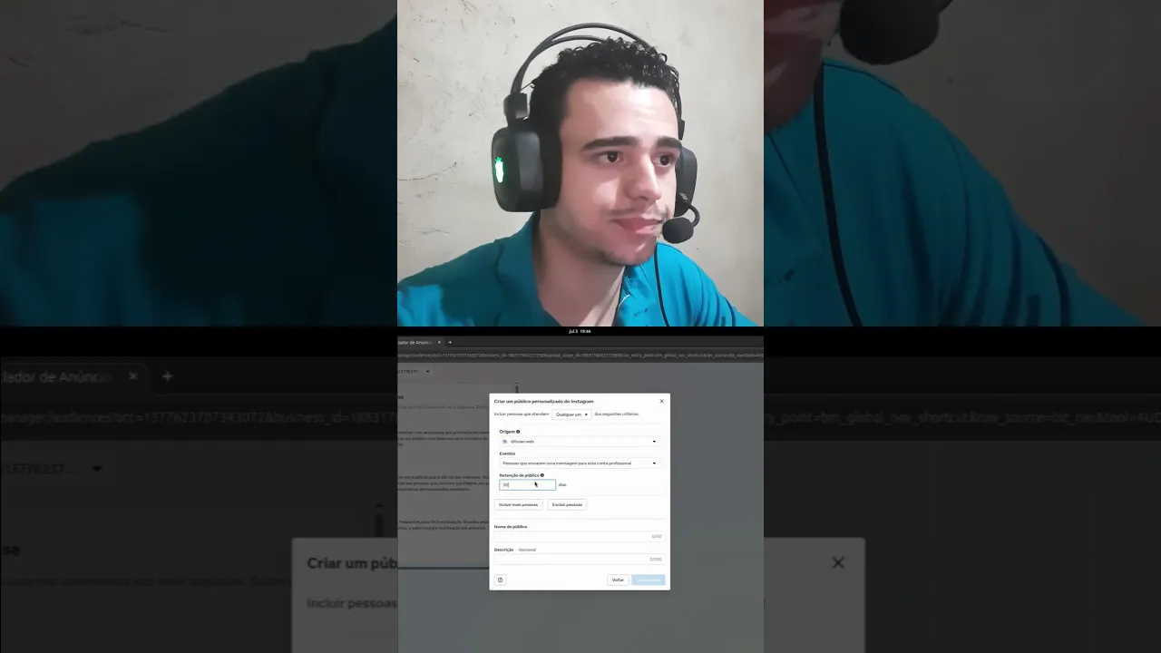 Header dedicado do Blog Difusão Web sobre Quantos dias deve ter um Público Personalizado de mensagens no Meta Ads?